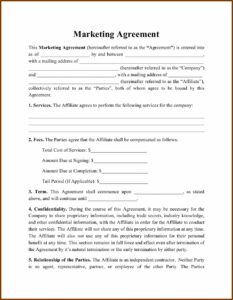 Digital Marketing Contract Template Free