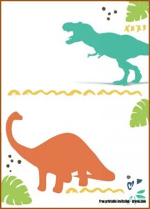 Dinosaur Birthday Invitation Template