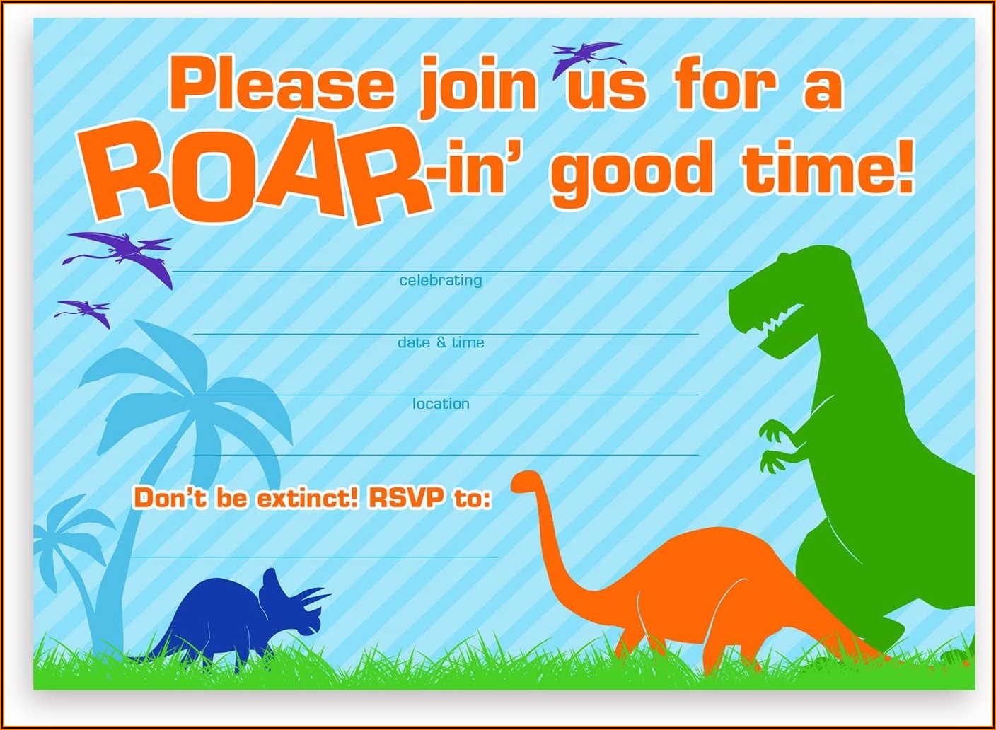 Dinosaur Birthday Invitation Wording Samples