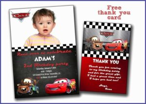 Disney Cars Birthday Invitation Template