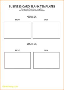 Downloadable Blank Business Card Template Word