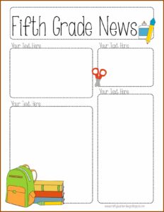 Editable Classroom Newsletter Template