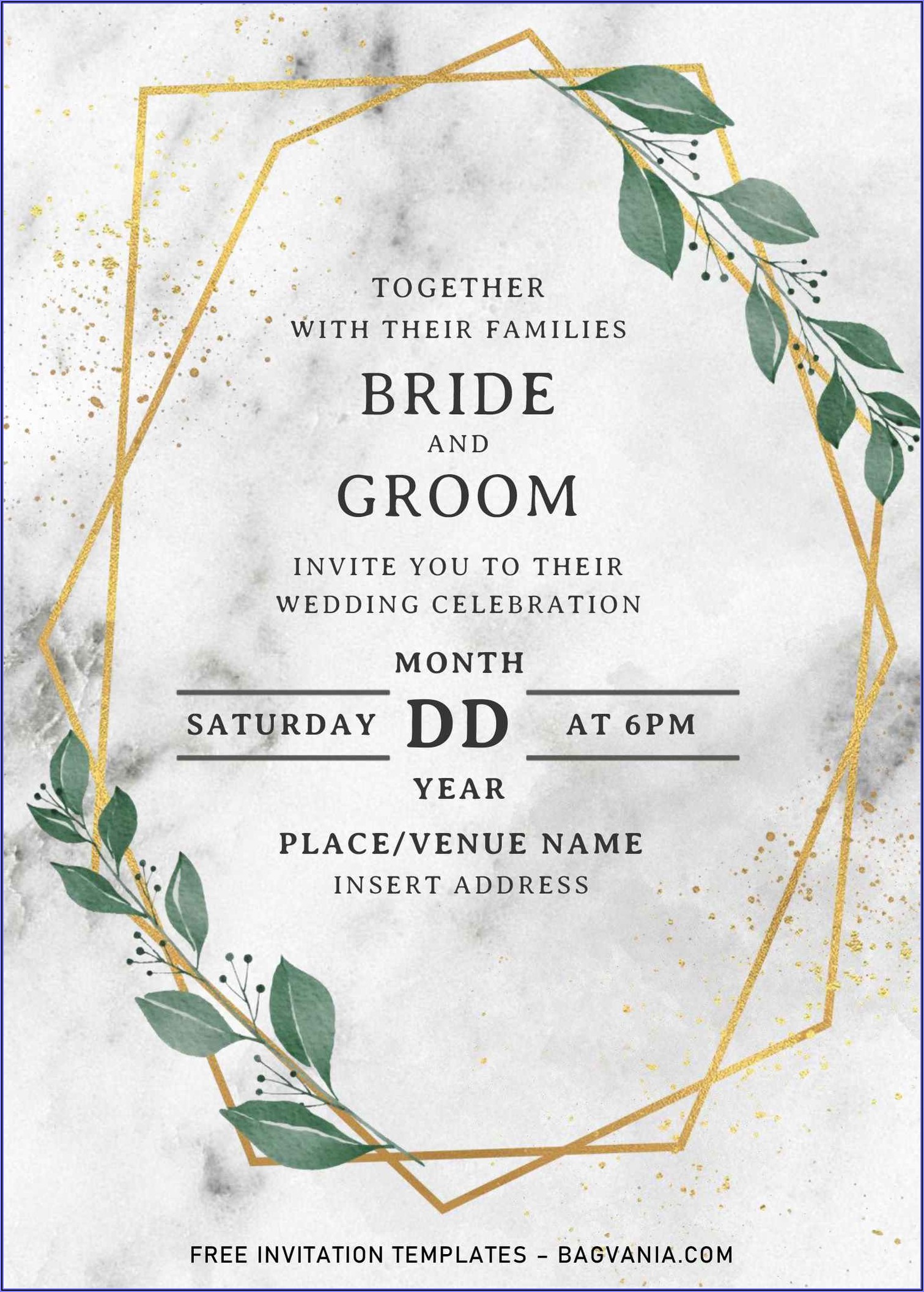 Editable Wedding Invitation Templates