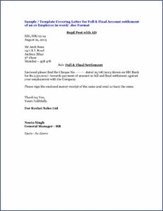 Employee Settlement Agreement Letter