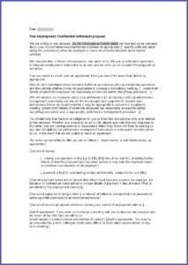 Employment Settlement Agreement Letter Template