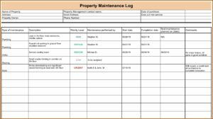 Facility Management Building Maintenance Checklist Template Excel