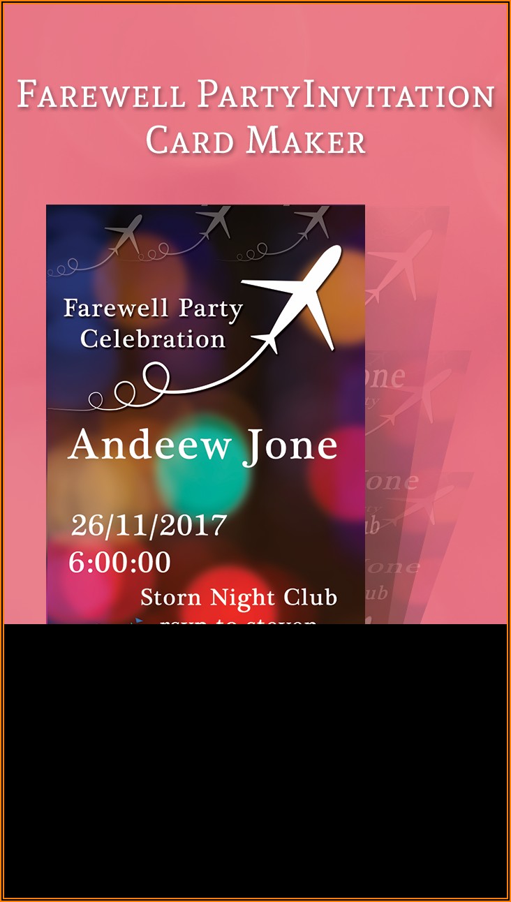 Farewell Party Invitation Card Maker