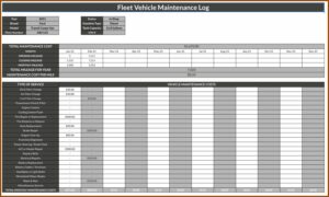 Fleet Truck Maintenance Log Template