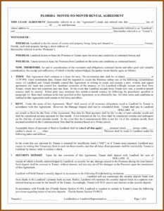 Florida Condo Lease Agreement Template