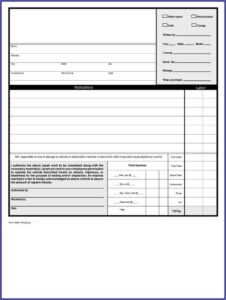 Free Auto Repair Work Order Template