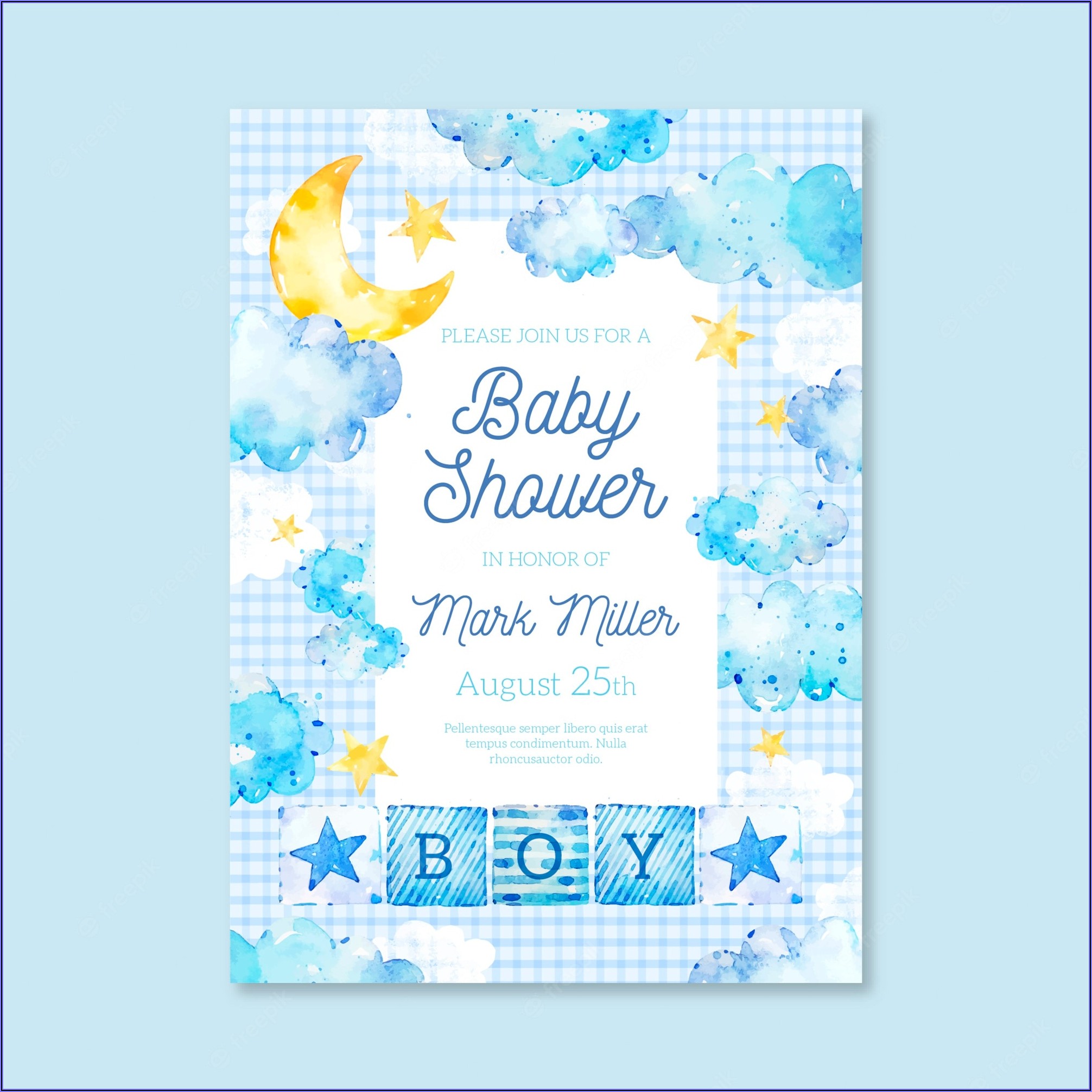 Free Baby Shower Invitation Template For Boy