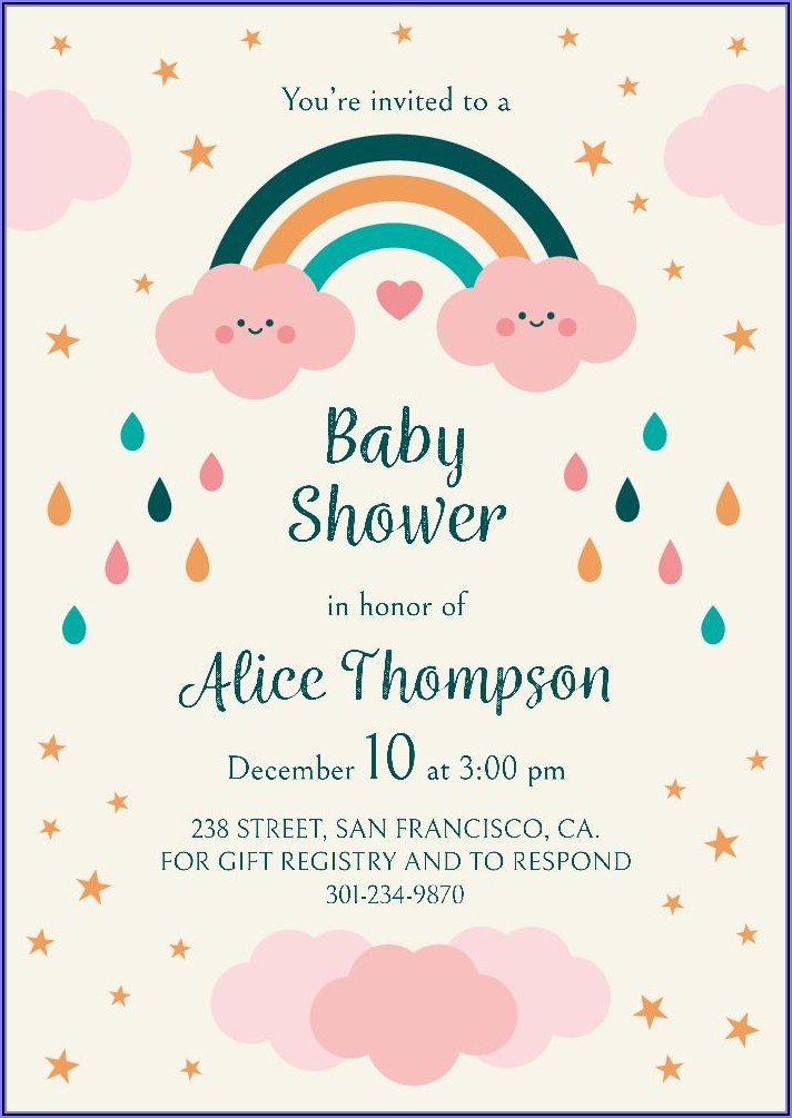 Free Baby Shower Invitation Template