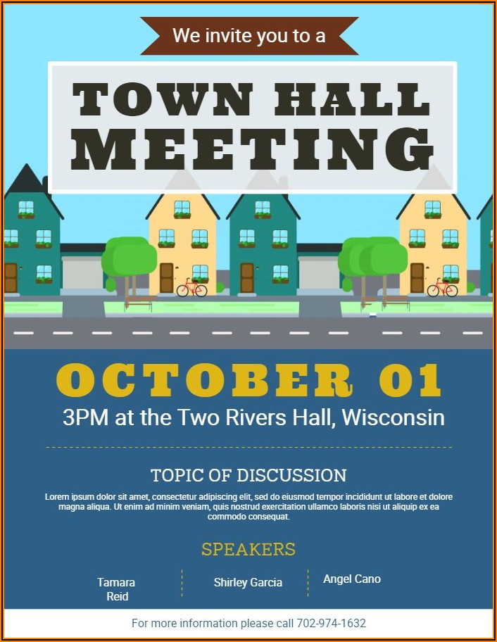 Free Community Meeting Flyer Template