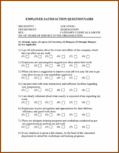 Free Employee Satisfaction Survey Template Excel
