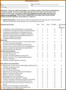Free Employee Satisfaction Survey Template Word