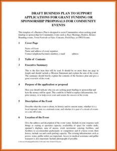 Free Event Sponsorship Proposal Template Doc