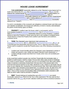 Free House Lease Agreement Format