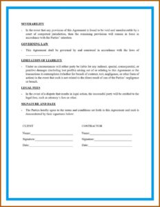Free Independent Contractor Agreement Template South Africa