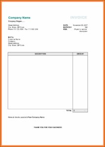 Free Invoice Template In Word