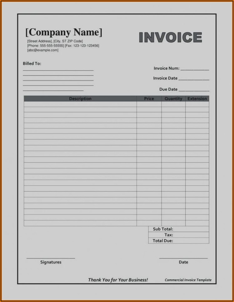 Free Printable Invoice Receipt Template