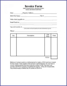 Free Printable Invoice Template Self Employed