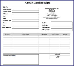 Free Printable Service Receipt Template
