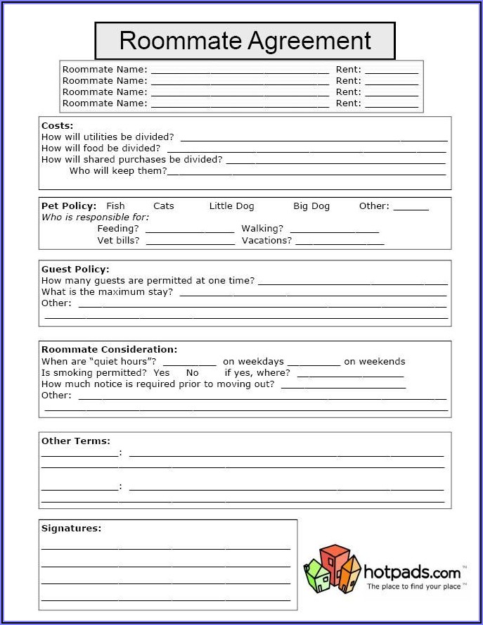 Free Rental Agreements Printable