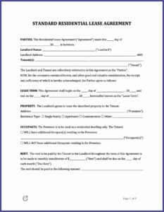 Free Residential Lease Agreement Template Georgia