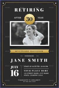Free Retirement Party Announcement Template