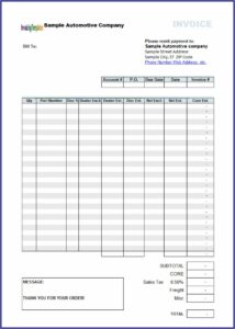 Free Roof Repair Invoice Template