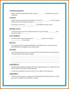 Free Simple Loan Agreement Template Word