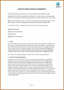 Freelance Graphic Designer Terms And Conditions Template