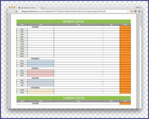 Gantt Chart Calendar Template
