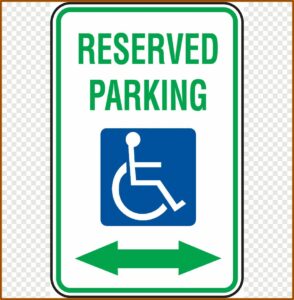 Handicap Parking Sign Template