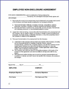 Hipaa Non Disclosure Agreement Template