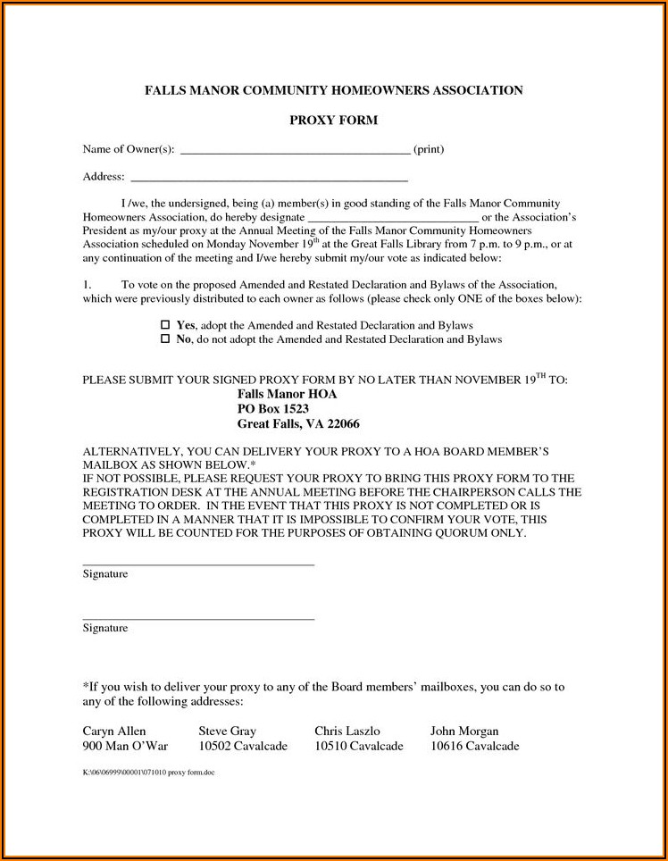 Homeowners Association Bylaws Template