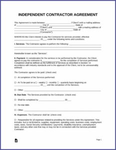 Independent Contractor Agreement Template