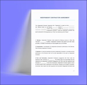 Independent Contractor Agreement Template Nz