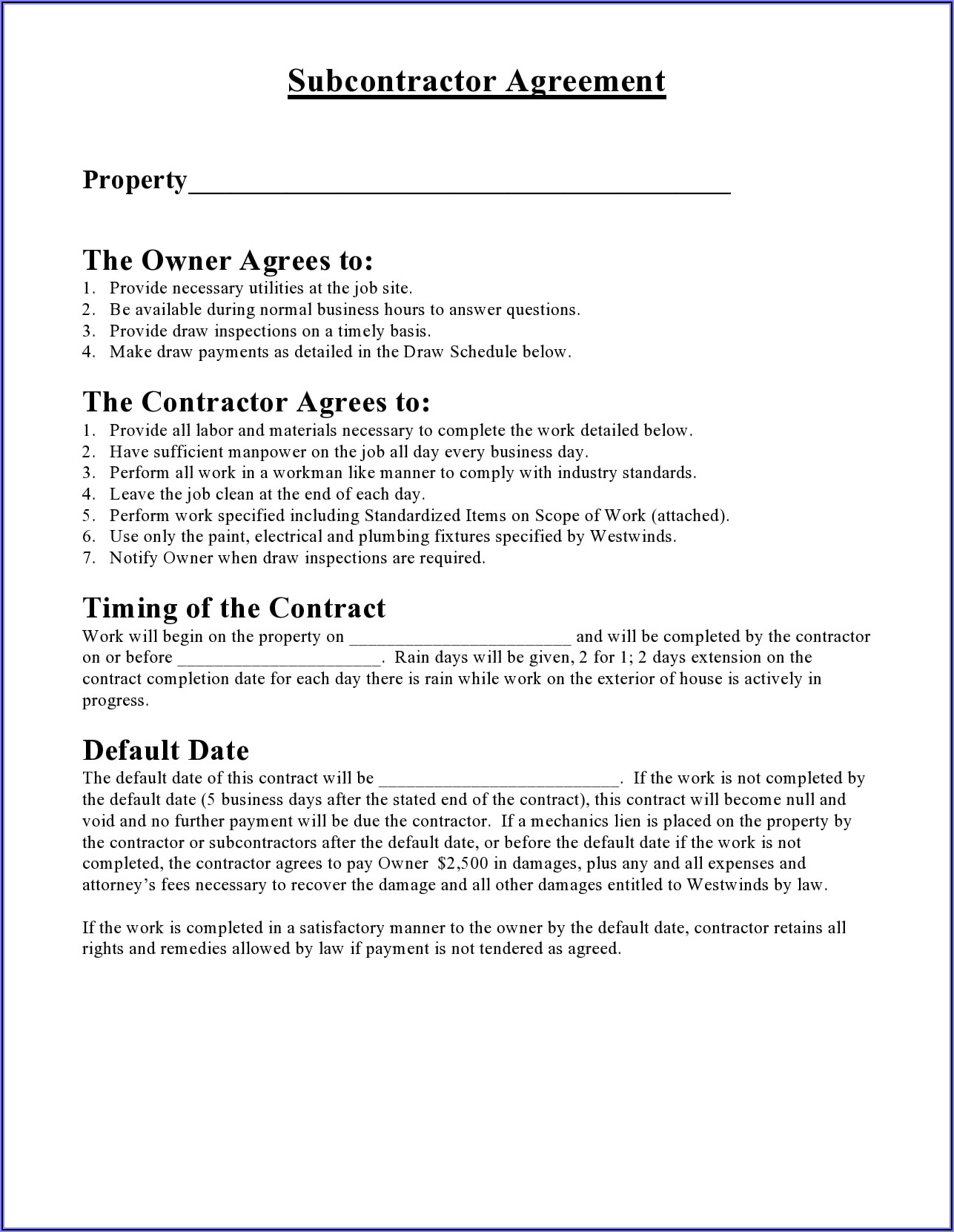 Independent Contractor Agreement Template Ontario Free