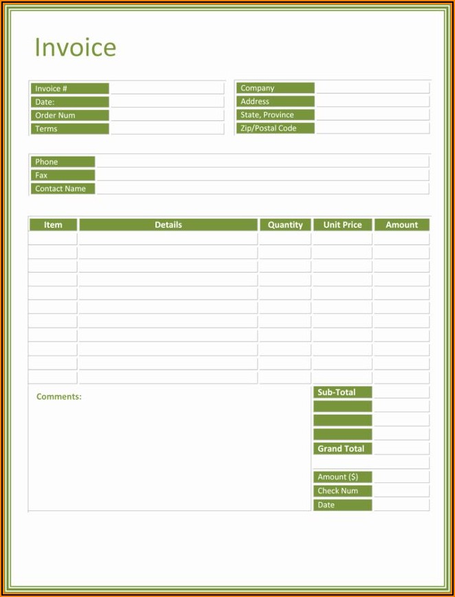Invoice Template Maker Free