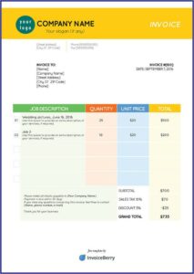 Invoice Template Pdf Free Download