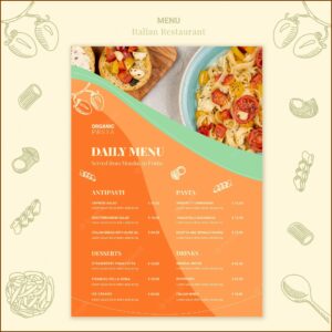 Italian Restaurant Menu Template Free