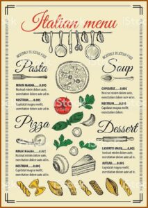 Italian Restaurant Menu Template Word