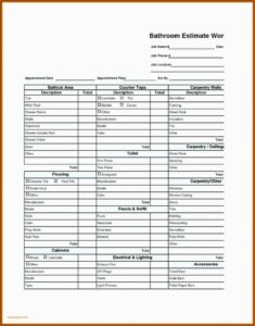 Kitchen Remodel Estimate Template