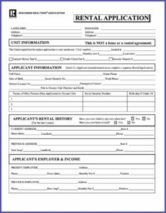 Landlord Rental Application Template