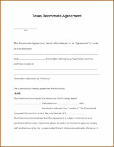 Lease Agreement Texas Template