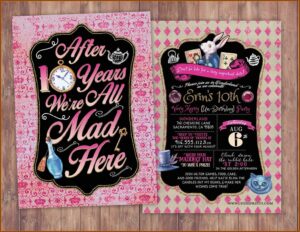 Mad Hatter Tea Party Invitation Printable