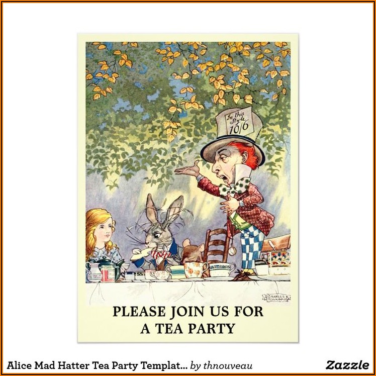 Mad Hatter Tea Party Invitation Template