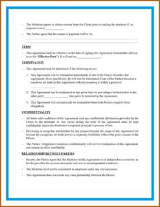 Marketing Agency Contract Template Free
