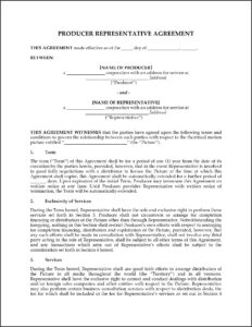 Movie Producer Contract Template